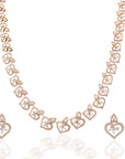 Elegant Heart Diamond Necklace Set