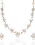 Mesmerising Floral Diamond Necklace Set