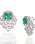 Opulent Green Aura Earrings