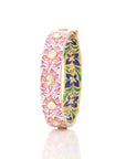 Pink Lotus Polki Bracelet