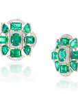 Gleaming Green Diamond Studs