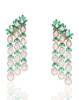 Emerald Cascade Statement Earrings