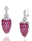 Steller Ruby Diamond Jhumkas