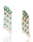 Emerald Cascade Statement Earrings