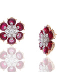 Scarlet Bloom Diamond Studs