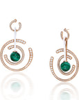 Hoop Style Earring with Malachite