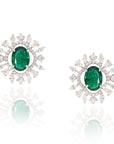 Emerald Plume Earrings