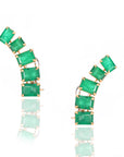 Emerald Cascade Ear Climbers