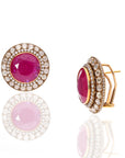 Ruby Sparkle Rounds Studs