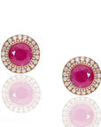 Ruby Sparkle Rounds Studs