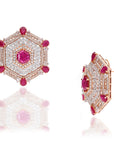 Ruby Glimmer Diamond Studs