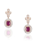 Charming Ruby Diamond Necklace Set