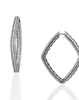 Geometric Hoop Diamond Earrings