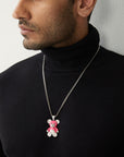 Pink Enamel Teddy