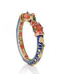 Royal Blue Enamel Polki Bangle