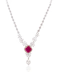 Ruby and Pearl Diamond Necklace Set